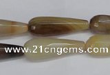 CAG6891 15.5 inches 10*30mm faceted teardrop line agate beads