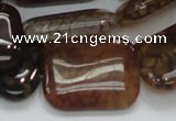 CAG690 15.5 inches 22*30mm rectangle dragon veins agate beads