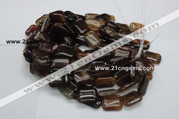 CAG690 15.5 inches 22*30mm rectangle dragon veins agate beads