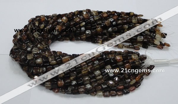 CAG692 15.5 inches 8*8mm square dragon veins agate beads wholesale