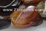 CAG696 15.5 inches 22*32mm twisted freeform dragon veins agate beads