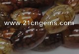 CAG700 15.5 inches 18*25mm rice dragon veins agate beads wholesale