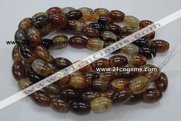 CAG700 15.5 inches 18*25mm rice dragon veins agate beads wholesale