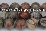 CAG7013 15.5 inches 10mm faceted round ocean agate gemstone beads