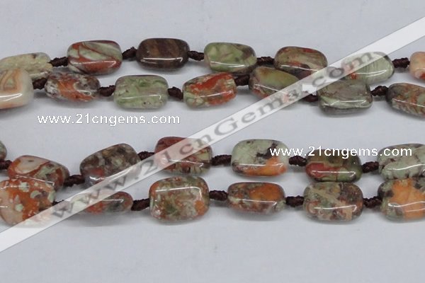 CAG7033 15.5 inches 20*30mm rectangle ocean agate gemstone beads