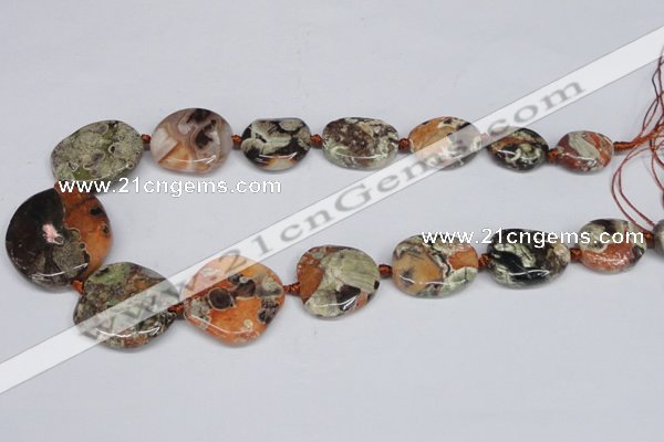 CAG7050 15.5 inches 15*20mm - 30*40mm freeform ocean agate beads