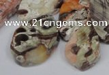 CAG7051 Top drilled 15*20mm - 25*35mm freeform ocean agate beads