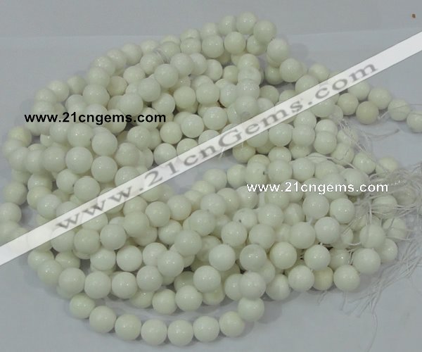 CAG707 15.5 inches 12mm round white agate gemstone beads wholesale