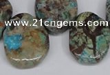 CAG7071 Top drilled 20*30mm - 25*35mm freeform ocean agate beads