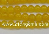 CAG7101 15.5 inches 6mm round yellow agate gemstone beads