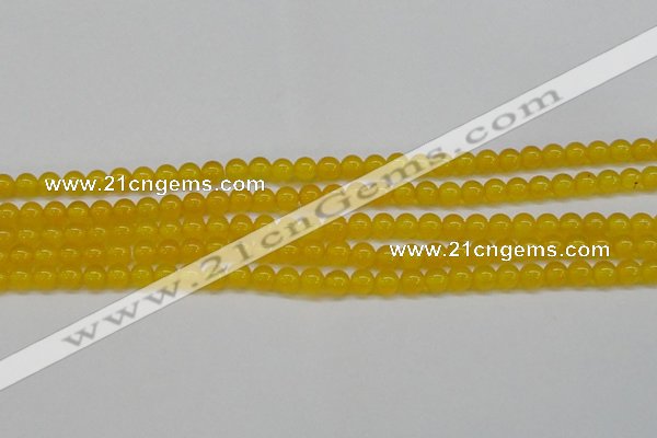 CAG7101 15.5 inches 6mm round yellow agate gemstone beads