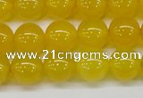 CAG7104 15.5 inches 12mm round yellow agate gemstone beads