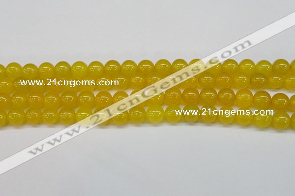 CAG7104 15.5 inches 12mm round yellow agate gemstone beads