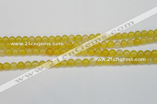 CAG7109 15.5 inches 8mm round yellow agate gemstone beads