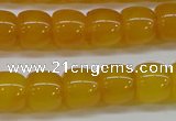 CAG7115 15.5 inches 10*12mm apple-shaped yellow agate gemstone beads