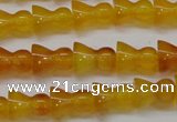 CAG7118 15.5 inches 9*11mm vase-shaped yellow agate gemstone beads