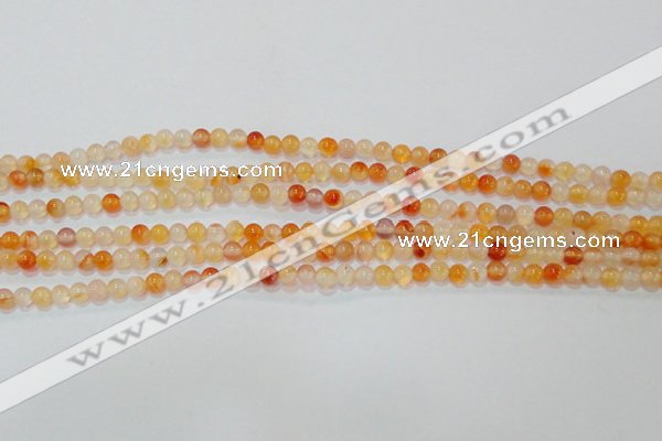 CAG7130 15.5 inches 4mm round red agate gemstone beads