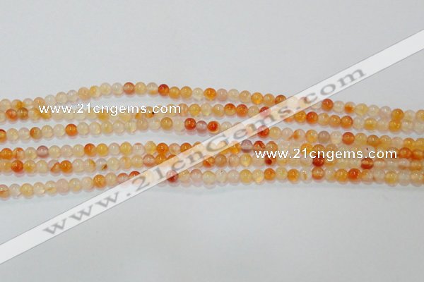 CAG7130 15.5 inches 4mm round red agate gemstone beads