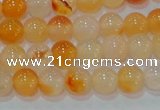 CAG7131 15.5 inches 6mm round red agate gemstone beads