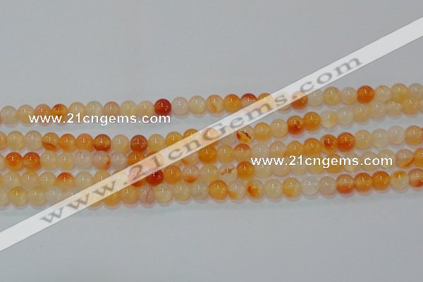 CAG7131 15.5 inches 6mm round red agate gemstone beads