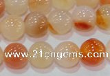 CAG7133 15.5 inches 10mm round red agate gemstone beads