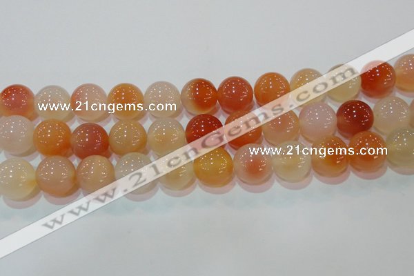 CAG7137 15.5 inches 18mm round red agate gemstone beads