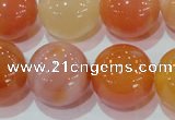 CAG7138 15.5 inches 20mm round red agate gemstone beads