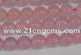 CAG7150 15.5 inches 6mm round pink agate gemstone beads