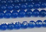 CAG7159 15.5 inches 6mm round blue agate gemstone beads