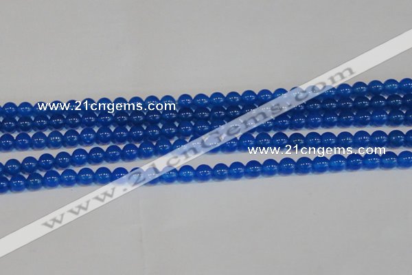 CAG7159 15.5 inches 6mm round blue agate gemstone beads