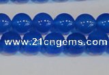 CAG7160 15.5 inches 8mm round blue agate gemstone beads