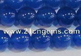 CAG7161 15.5 inches 10mm round blue agate gemstone beads