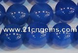 CAG7163 15.5 inches 14mm round blue agate gemstone beads