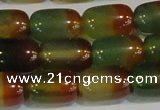 CAG7177 15.5 inches 12*16mm drum rainbow agate gemstone beads