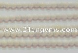 CAG7181 15.5 inches 3mm round white agate gemstone beads