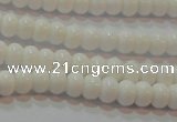 CAG7190 15.5 inches 4*6mm rondelle white agate gemstone beads