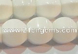 CAG7215 15.5 inches 14*14mm pumpkin white agate gemstone beads