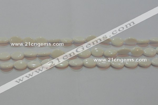 CAG7228 15.5 inches 10*14mm marquise white agate gemstone beads