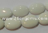 CAG7242 15.5 inches 15*20mm oval white agate gemstone beads