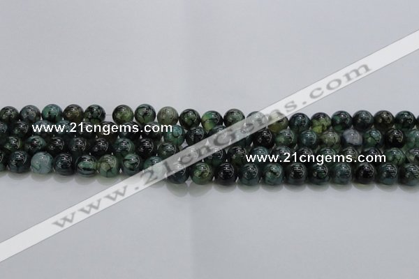 CAG7322 15.5 inches 8mm round dragon veins agate beads wholesale