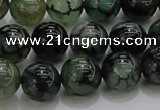 CAG7324 15.5 inches 12mm round dragon veins agate beads wholesale