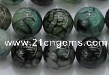 CAG7326 15.5 inches 16mm round dragon veins agate beads wholesale