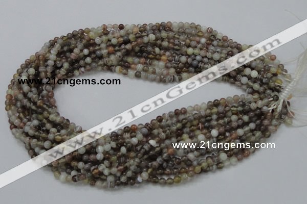 CAG734 15.5 inches 4mm round botswana agate beads wholesale