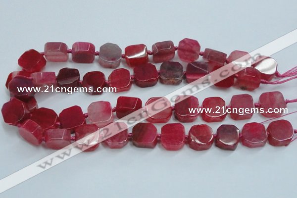 CAG7351 15.5 inches 14*15mm - 16*18mm octagonal dragon veins agate beads