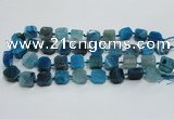 CAG7353 15.5 inches 14*15mm - 16*18mm octagonal dragon veins agate beads