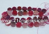 CAG7357 15.5 inches 18*20mm - 20*22mm octagonal dragon veins agate beads