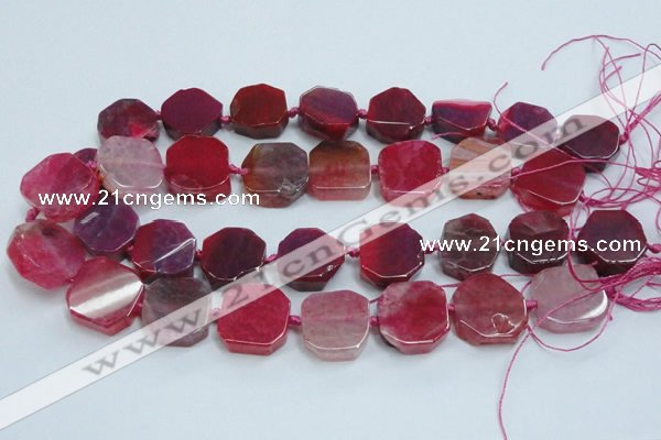 CAG7357 15.5 inches 18*20mm - 20*22mm octagonal dragon veins agate beads