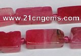 CAG7372 15.5 inches 8*20mm - 10*25mm cuboid dragon veins agate beads