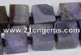 CAG7383 15.5 inches 11*12mm - 13*14mm cube dragon veins agate beads