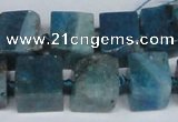 CAG7384 15.5 inches 11*12mm - 13*14mm cube dragon veins agate beads
